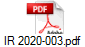 IR 2020-003.pdf