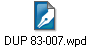DUP 83-007.wpd