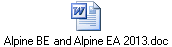 Alpine BE and Alpine EA 2013.doc