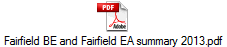 Fairfield BE and Fairfield EA summary 2013.pdf