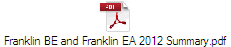 Franklin BE and Franklin EA 2012 Summary.pdf