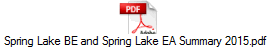 Spring Lake BE and Spring Lake EA Summary 2015.pdf