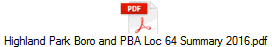 Highland Park Boro and PBA Loc 64 Summary 2016.pdf