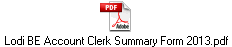 Lodi BE Account Clerk Summary Form 2013.pdf