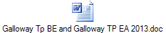 Galloway Tp BE and Galloway TP EA 2013.doc