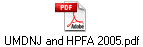 UMDNJ and HPFA 2005.pdf