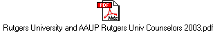 Rutgers University and AAUP Rutgers Univ Counselors 2003.pdf