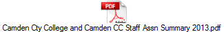 Camden Cty College and Camden CC Staff Assn Summary 2013.pdf