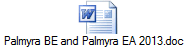 Palmyra BE and Palmyra EA 2013.doc