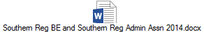Southern Reg BE and Southern Reg Admin Assn 2014.docx
