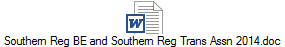 Southern Reg BE and Southern Reg Trans Assn 2014.doc