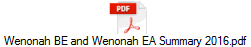 Wenonah BE and Wenonah EA Summary 2016.pdf