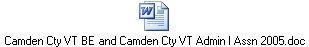 Camden Cty VT BE and Camden Cty VT Admin I Assn 2005.doc