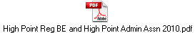 High Point Reg BE and High Point Admin Assn 2010.pdf