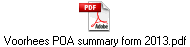 Voorhees POA summary form 2013.pdf
